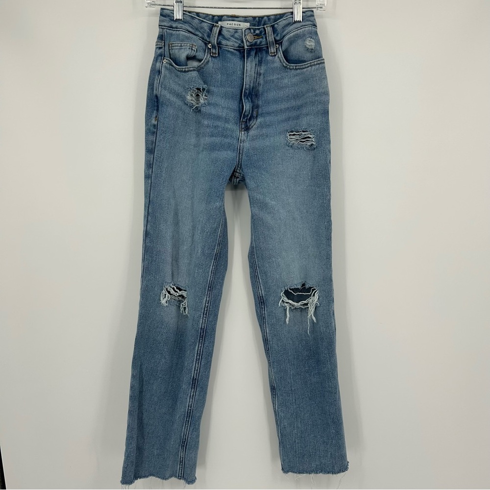 Pacsun Light Blue Ripped 90s Boyfriend Jeans - Picture 3 of 5